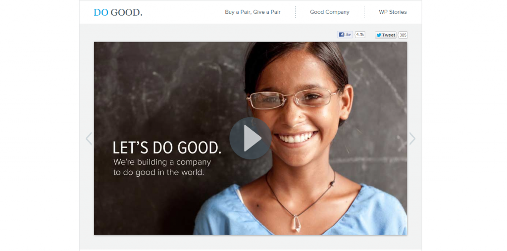 Warby Parker Do Good Campaign