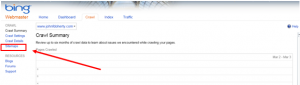 Bing Crawl Webmaster Tools