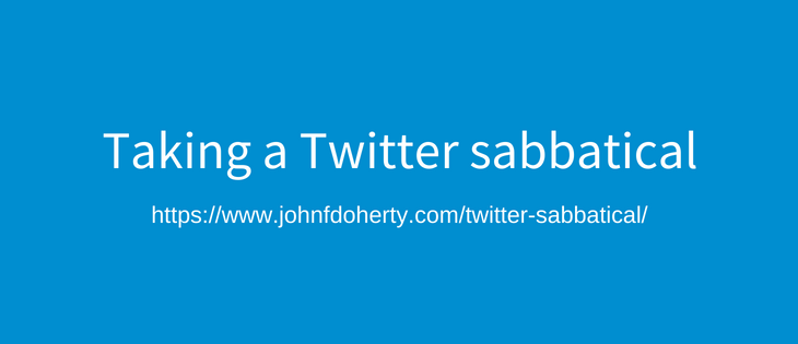 Taking an August Twitter sabbatical